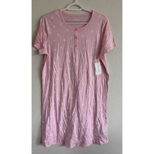 Charter Club Intimates Pink Floral Cotton Nightgown Medium NWT